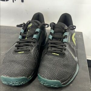 Men's Black and Green Athletic Shoes